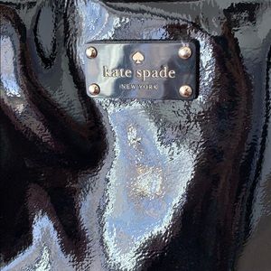 Kate Spade black patent leather tote